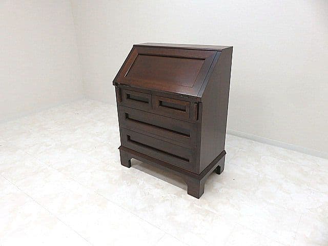 松本民芸家具 ミズメ桜無垢 高山式ライティングビューロー 　ライティングデスク