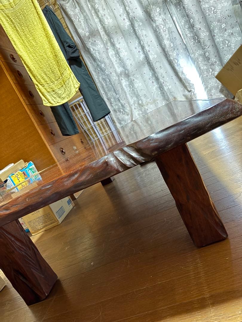 花梨 無垢 一枚板 座卓 幅151cm 高級 和モダン ローテーブル 送料込み