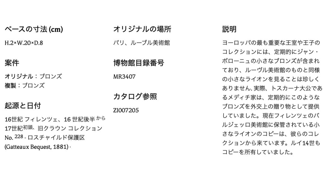 ジャンボローニャ ブロンズ像/ ルーブル美術館販売