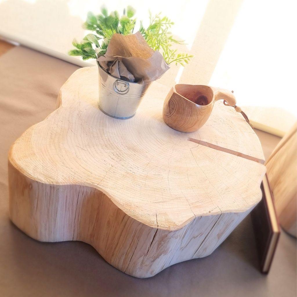 超特大 ひのき 天然アロマ 切株テーブル・無垢無塗装・オーガニック