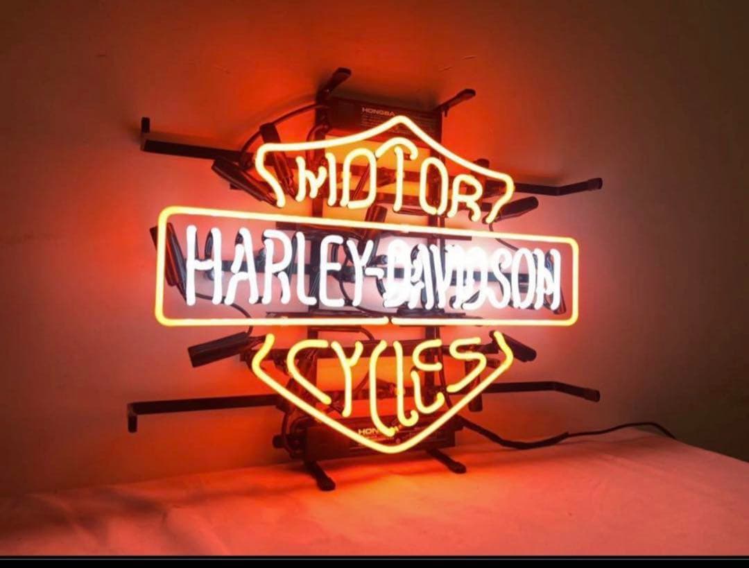 本物ネオン管ハーレーダビットソンネオンサイン/Harley-Davidson