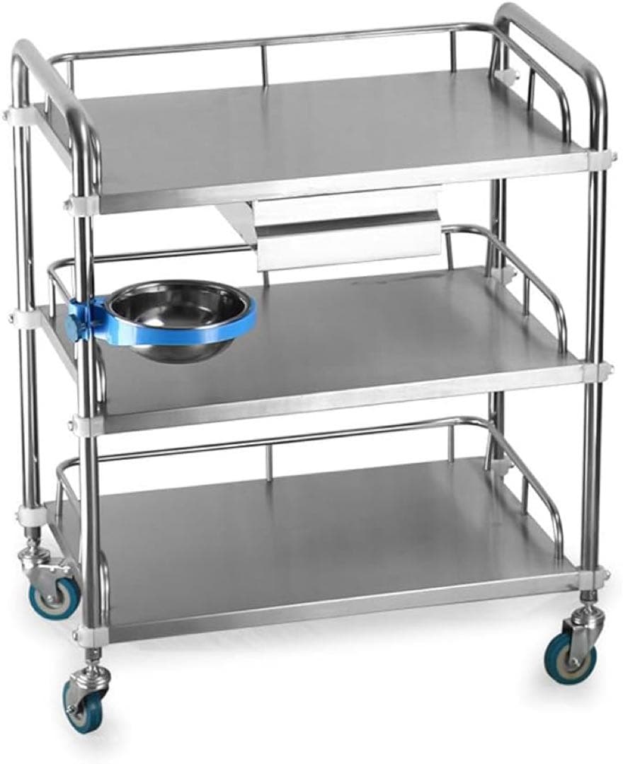 ワゴン クリニックワゴン キャスター付き 3段 耐荷重100KG 収納