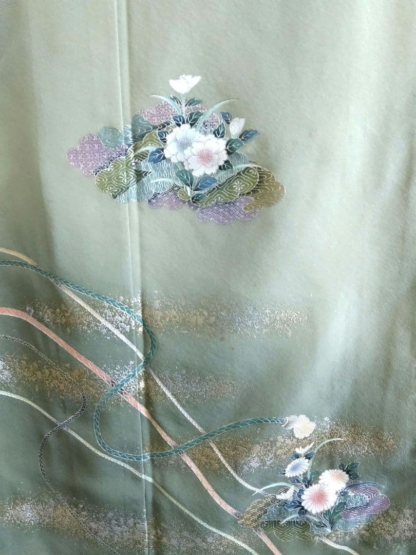 専用 最終値下げ F‐305 付け下げ 京友禅 組紐 袷 金彩 銀彩 暈し 美品