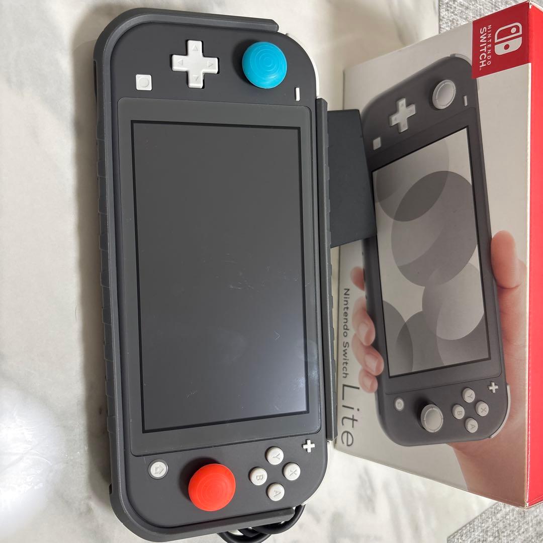 【美品】Nintendo Switch Lite グレー 本体 充電器、外箱付き