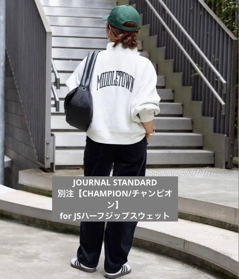 別注【CHAMPION/チャンピオン】 for JS ハーフジップスウェット