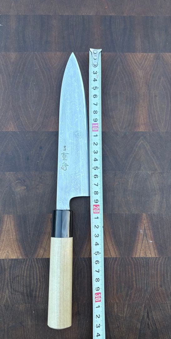 重房　鍛地　和　牛刀　180mm 6寸　包丁　和包丁　洋包丁　ダマスカス