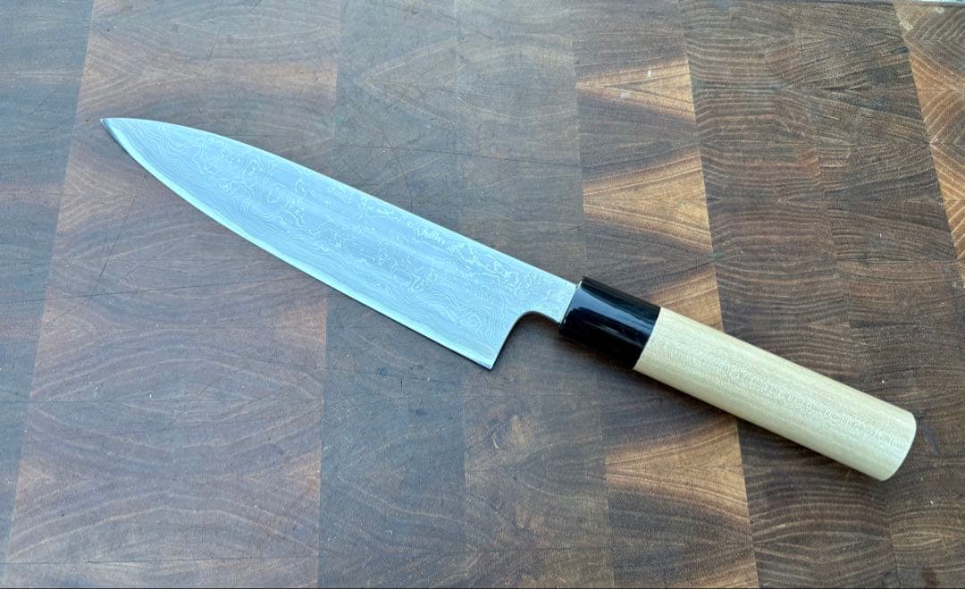 重房　鍛地　和　牛刀　180mm 6寸　包丁　和包丁　洋包丁　ダマスカス