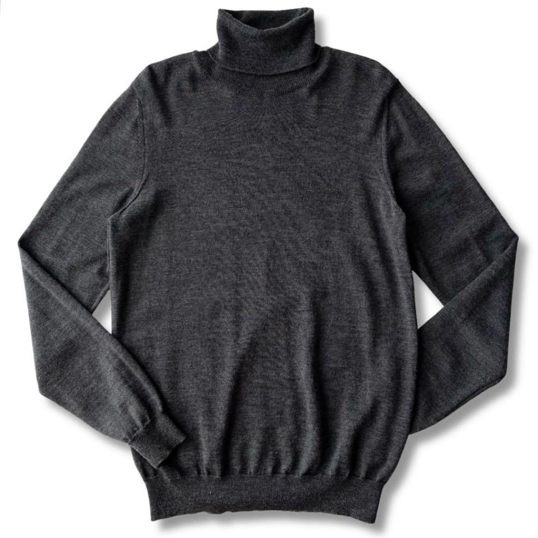 イタリア製 ZANONE 12G ハイゲージ タートルネック セーター 48
