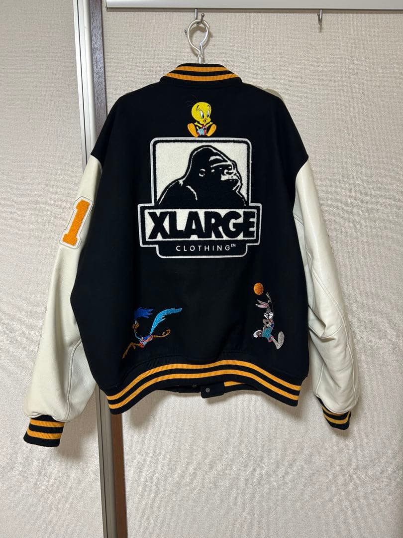 XLARGE スタジャン XLサイズ ブラック/ホワイト