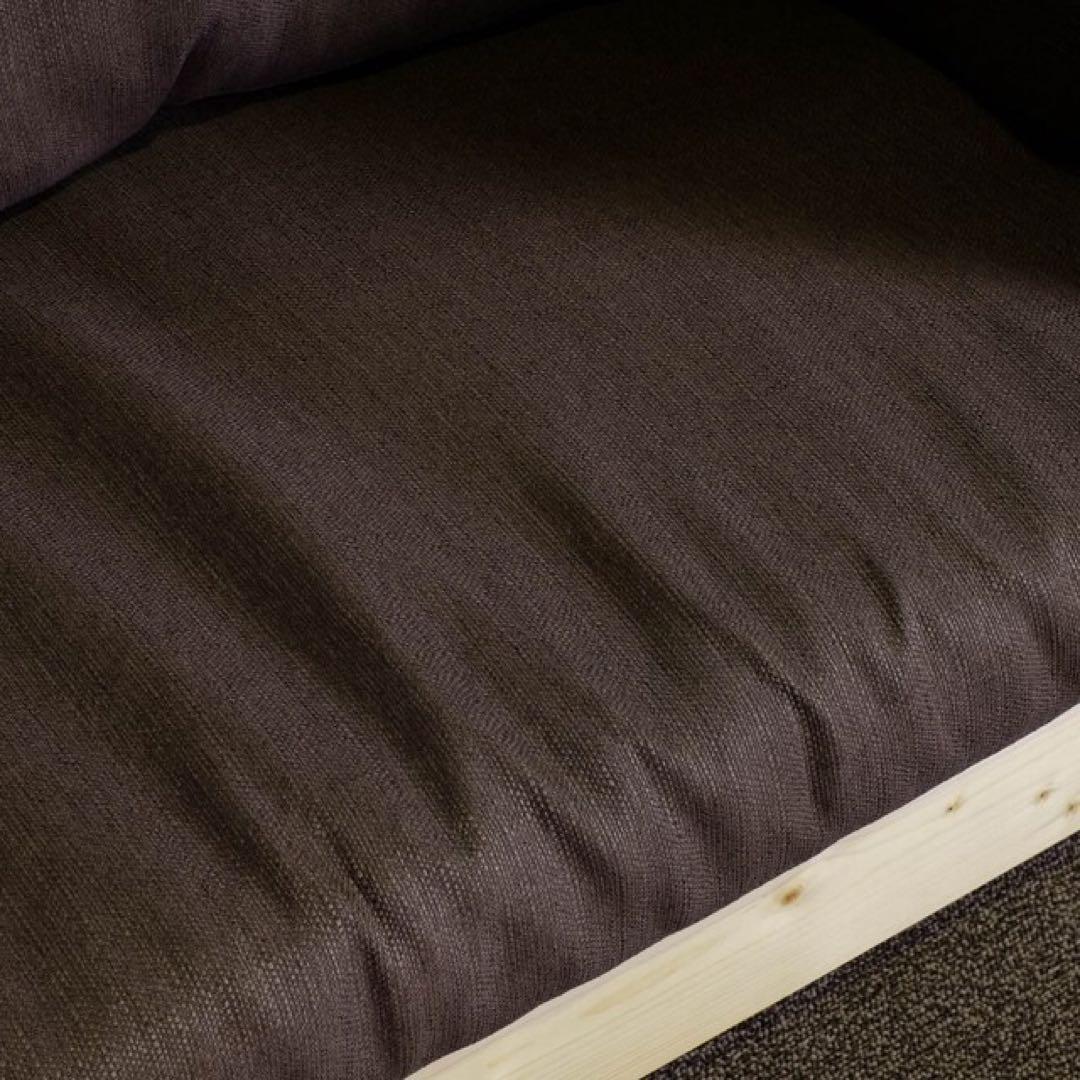 B 新品 北欧 パイン材 ソファベッド ブラウン すのこベッド ソファ ベッド