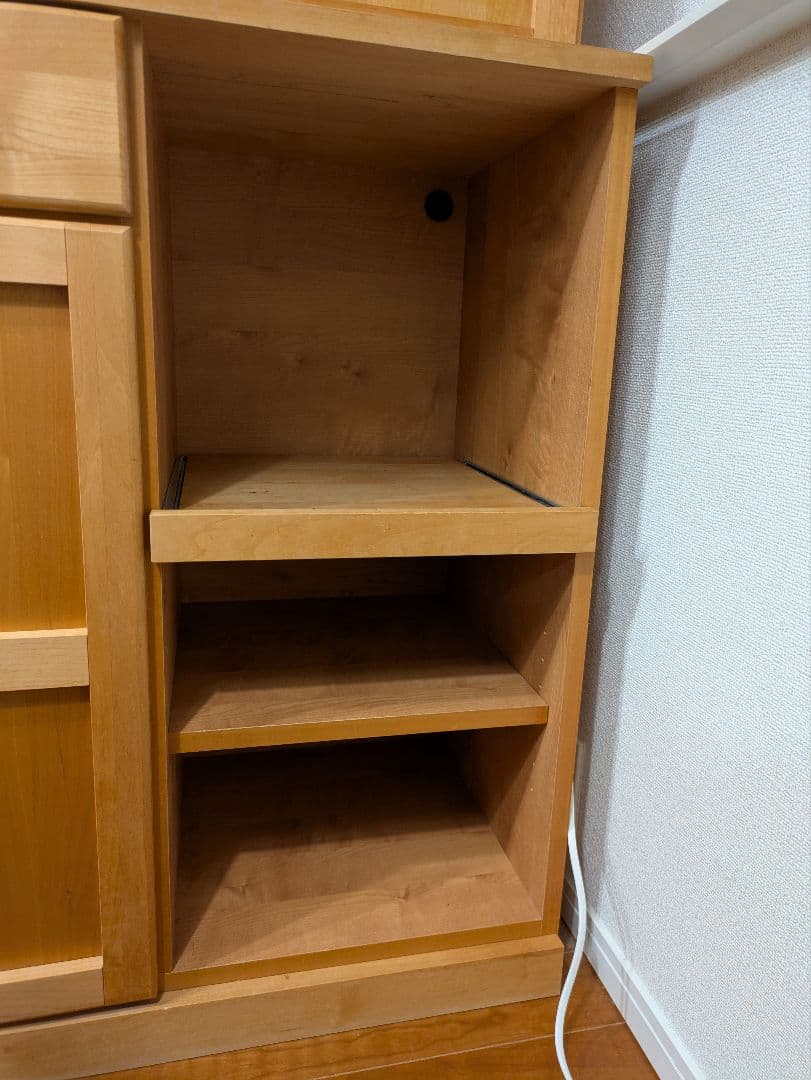 モモナチュラル 食器棚 VIBO カップボード アルダー材 送料込