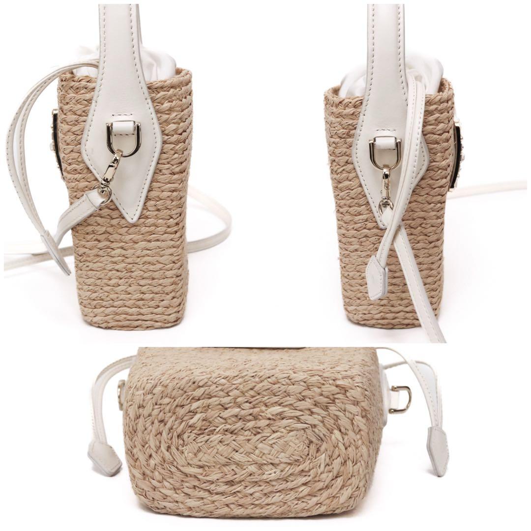 【極美品】ロジェヴィヴィエ かごバッグ ラフィア バスケット ミニ ベージュ