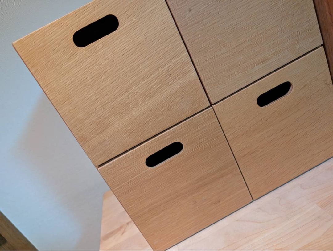 【送料込】無印良品 MUJI スタッキングシェルフ 引き出し 棚木製家具 オーク