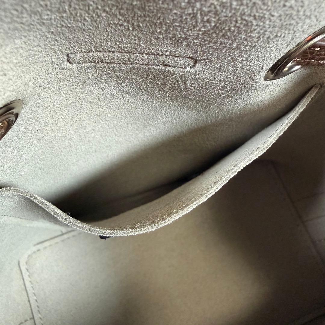 【新品同様】フルラ　ショルダーバッグ　コスタンザ　リボン　レザー　ピンク系