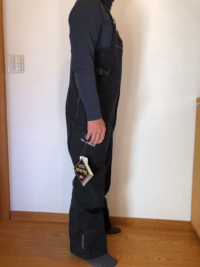 モンベル新品未使用パウダートラックビブ(男女兼用)XS/BK