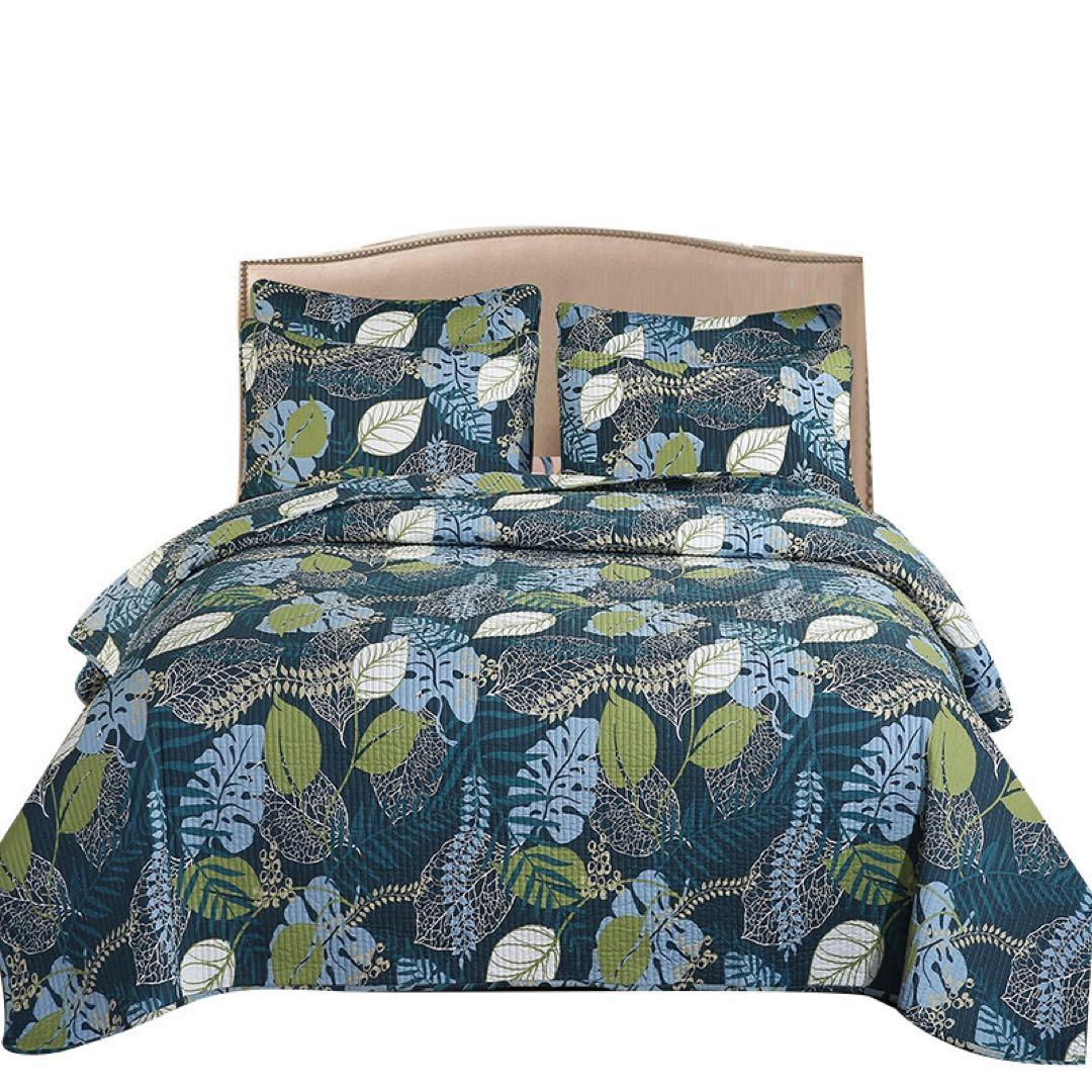 キルトベッドカバー3点セット綿マルチカバー キルティング 001