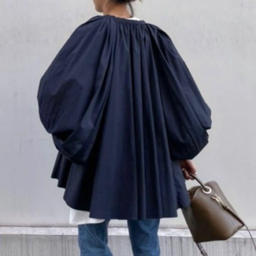 エトレトウキョウ ETRE TOKYO ボリュームスリーブシャツ ネイビー F