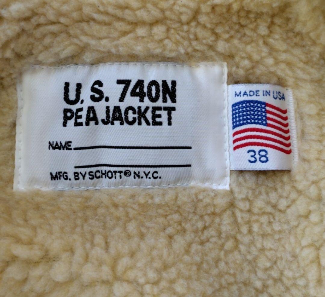 【Ron Herman × Schott】別注 ウール ピーコート グレー 38