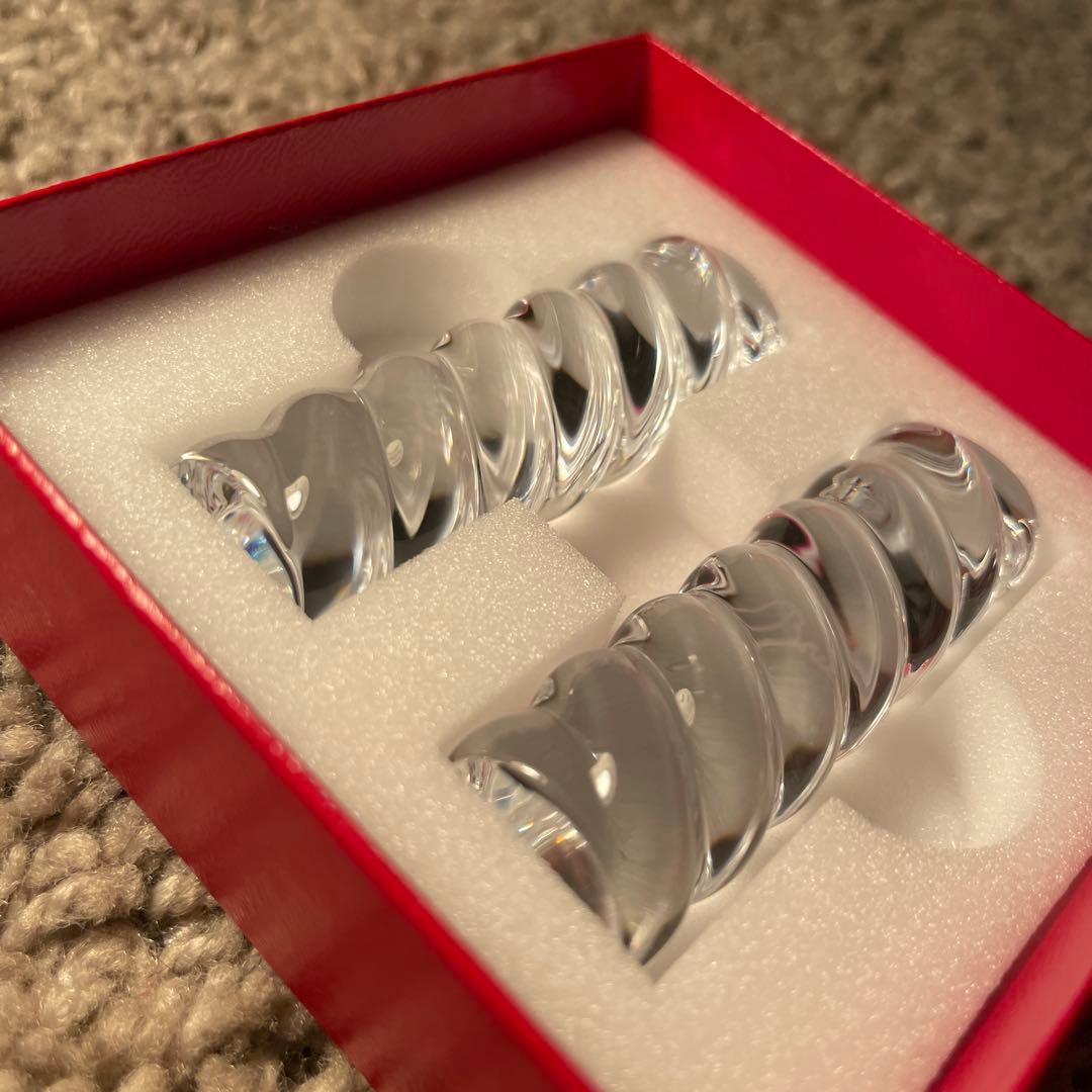 バカラ　ペア　箸置き　バンブー　チョップスティック　ホルダー　箱付き