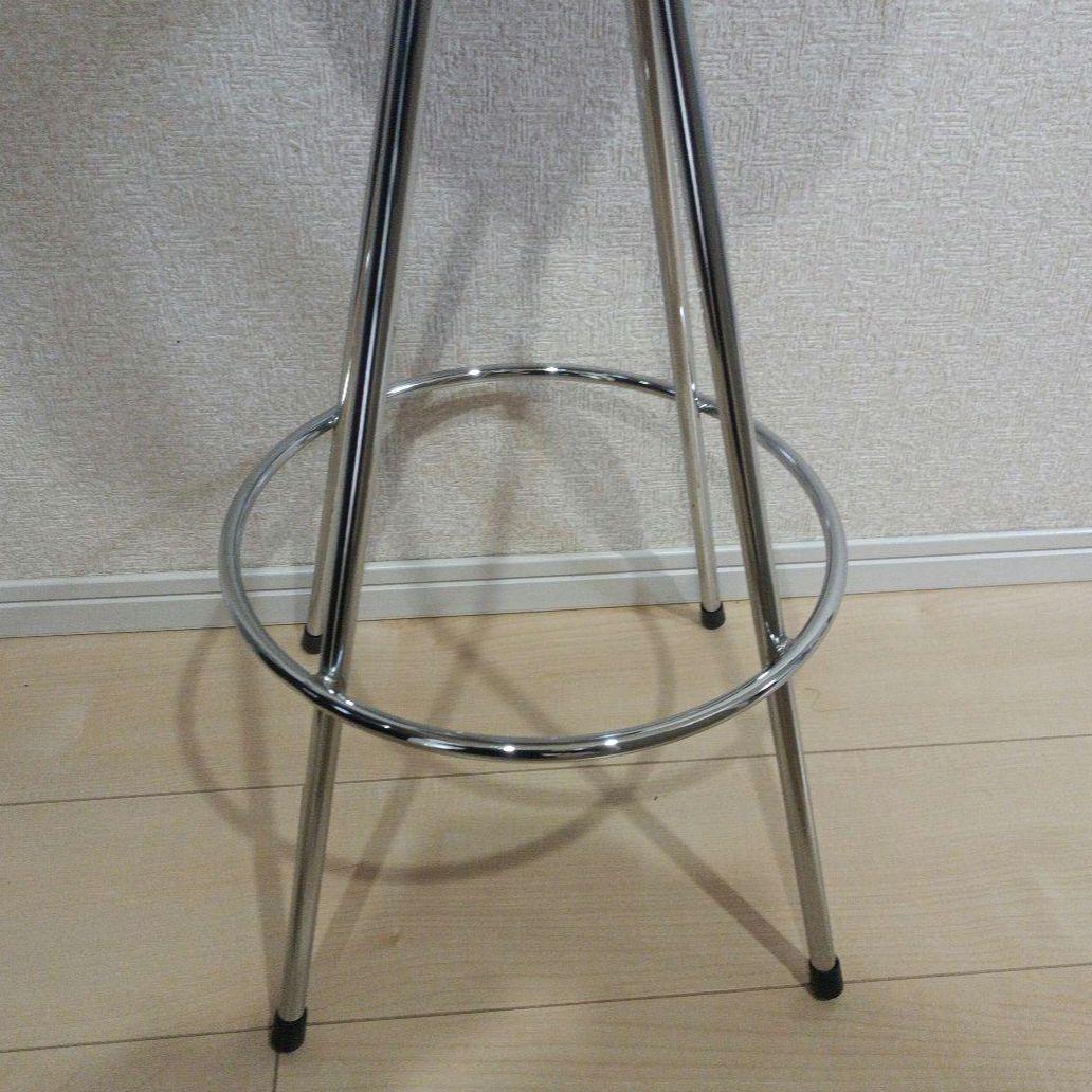 希少　ステンレス製　カウンターチェア　バーチェア　スツール