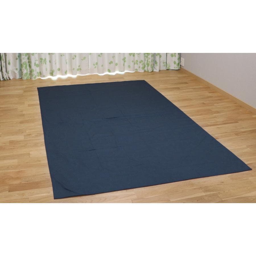 電磁波遮断カット　金属繊維入りベッドカバー　 　 ネイビーブルー