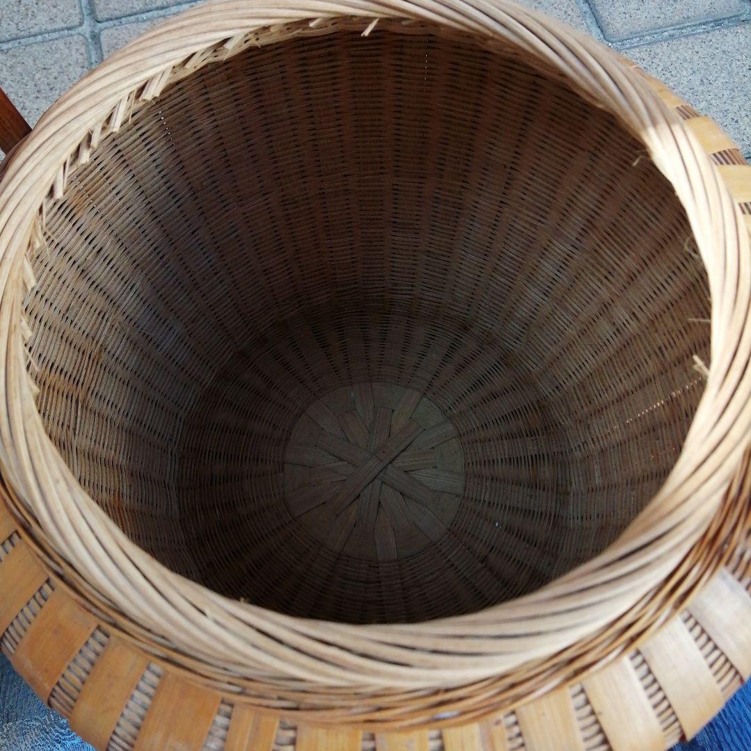 竹籠　丸型手提げ籠　35cm
