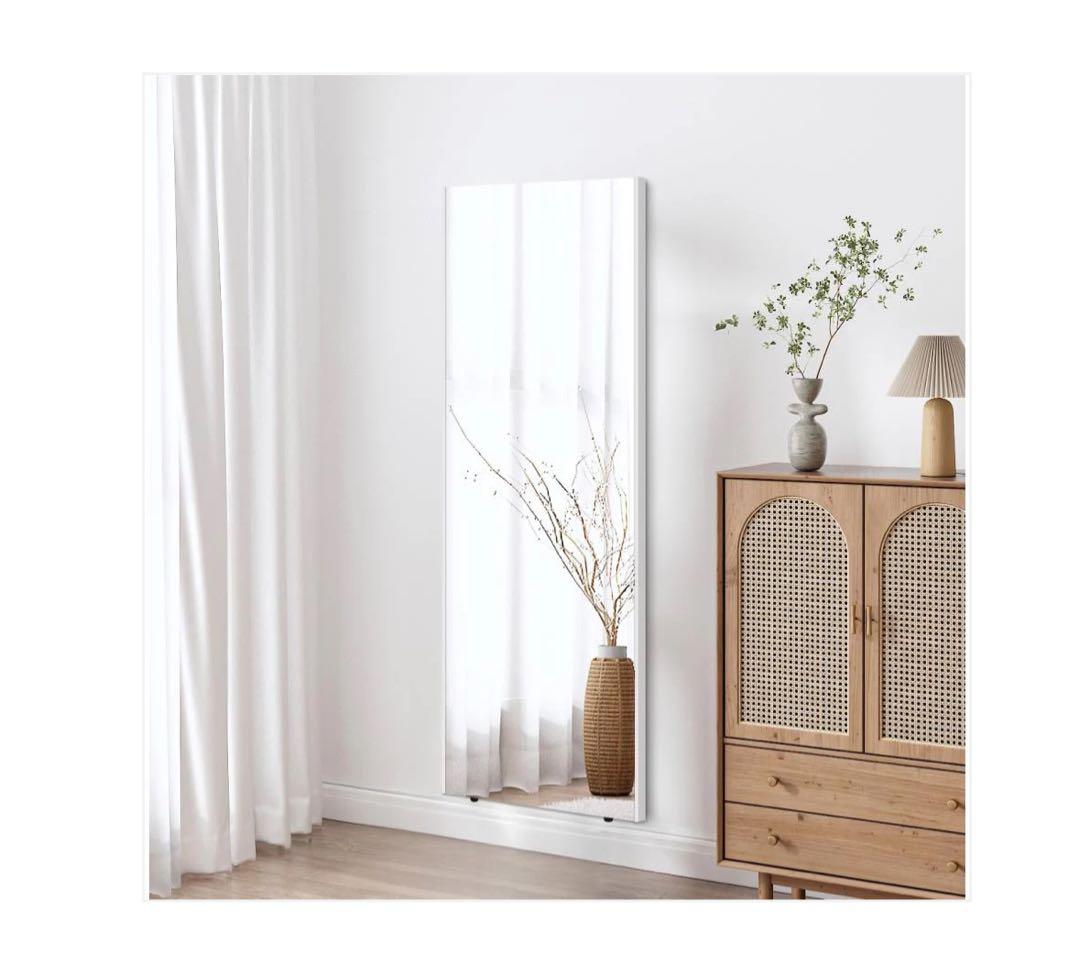 #1619　軽壁掛け鏡90x40cm黒