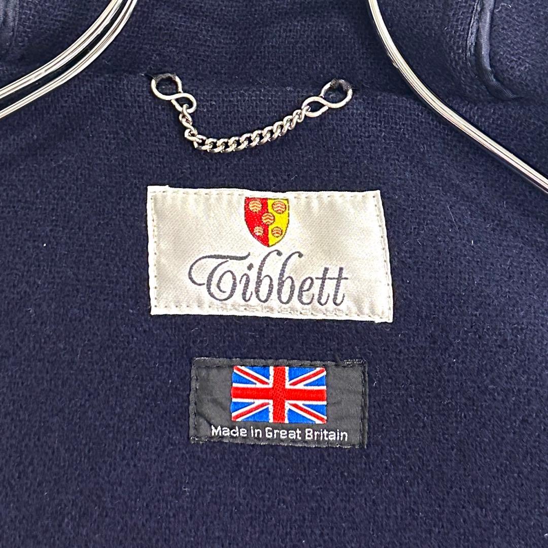 Tibbett チベット 英国製 ヘリンボーン ダッフルコート ネイビー 50