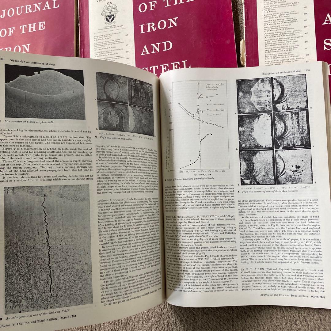 希少 1964年 米国 鉄鋼 研究論文集 IRON and STEEL 10冊