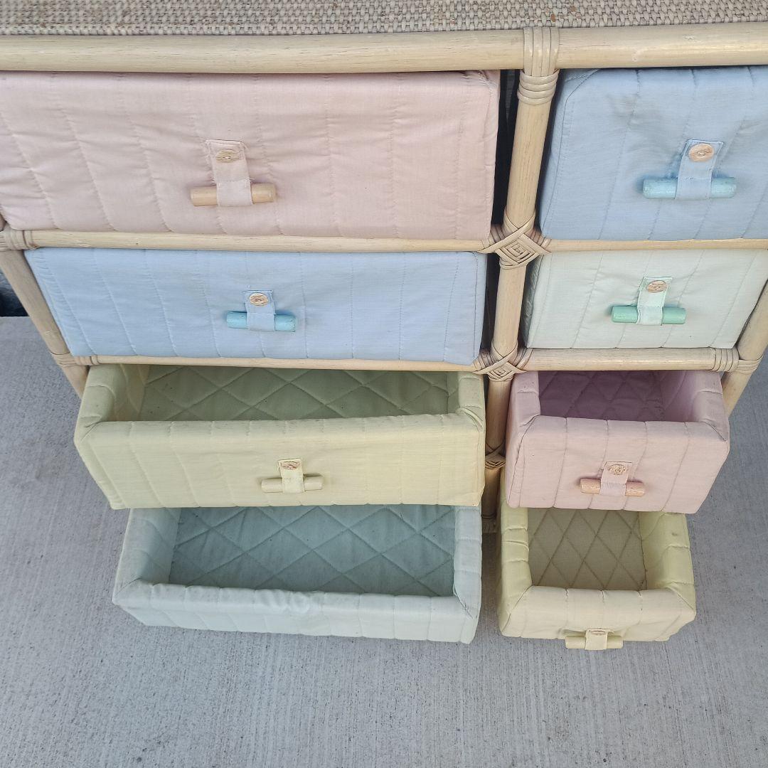 ラタン　藤　カラーボックス　収納　ランドリー　チェスト　ラック