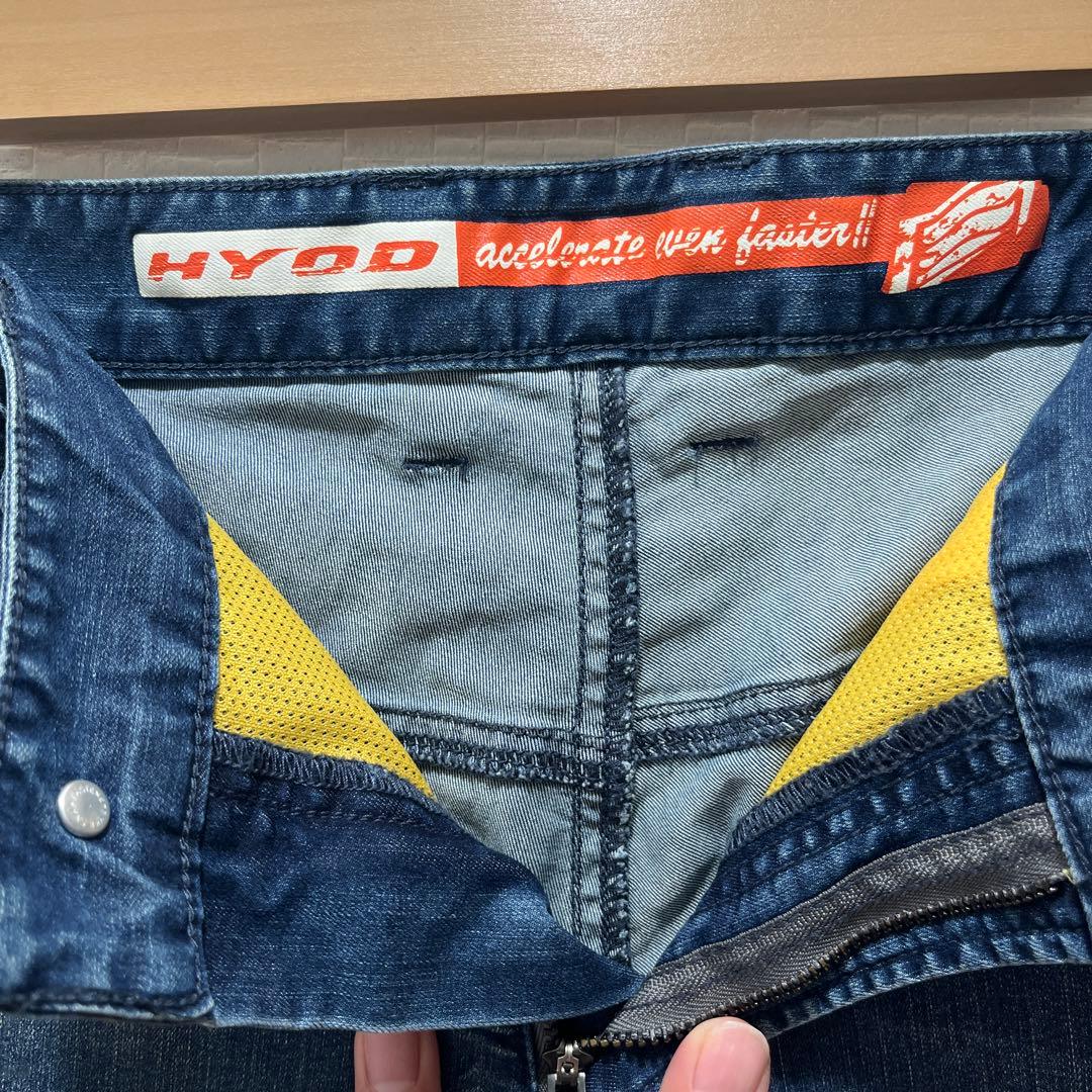 HYOD D30 膝パット付き　ダメージ加工 バイクパンツ　30インチ