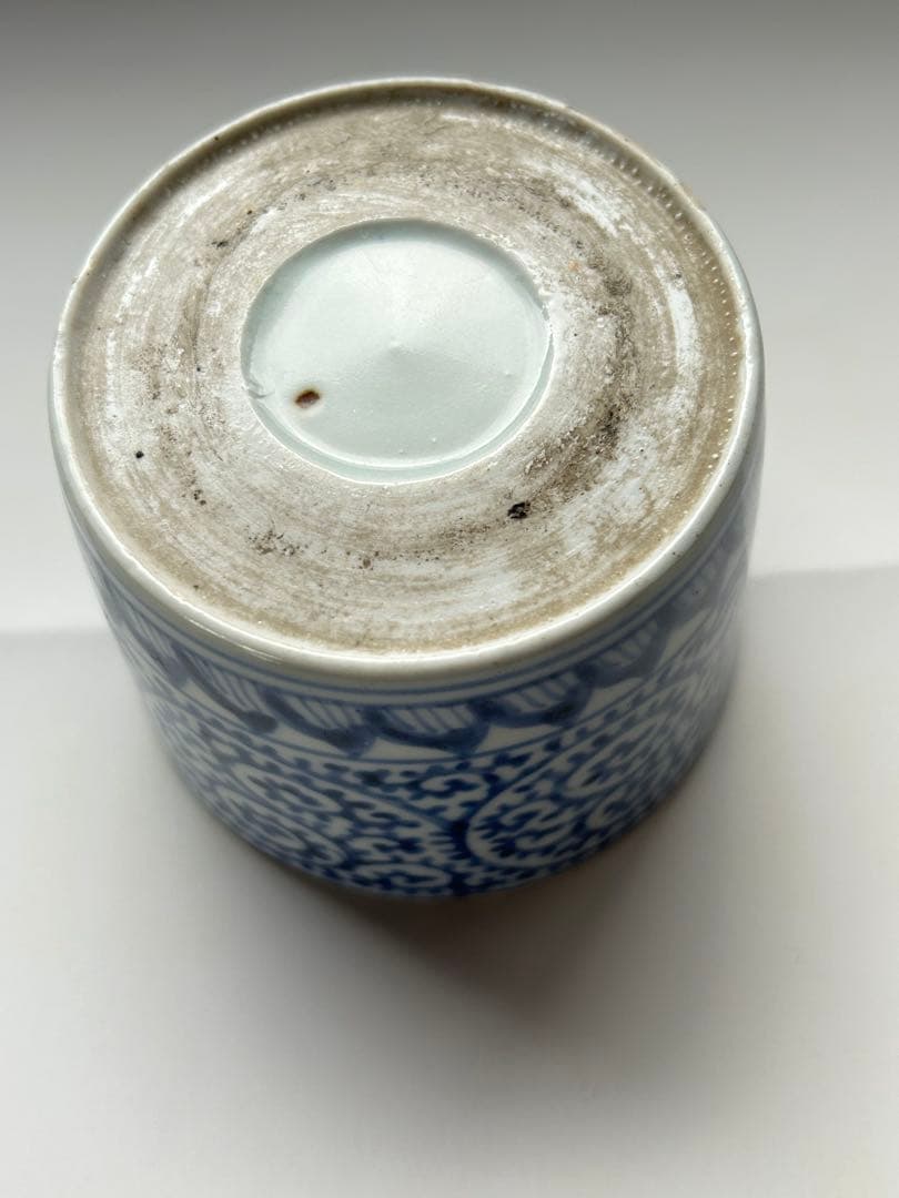 ✨【古伊万里】　⭐️蛸唐草　蕎麦猪口　江戸中期✨美品　骨董　時代物　上手 コップ