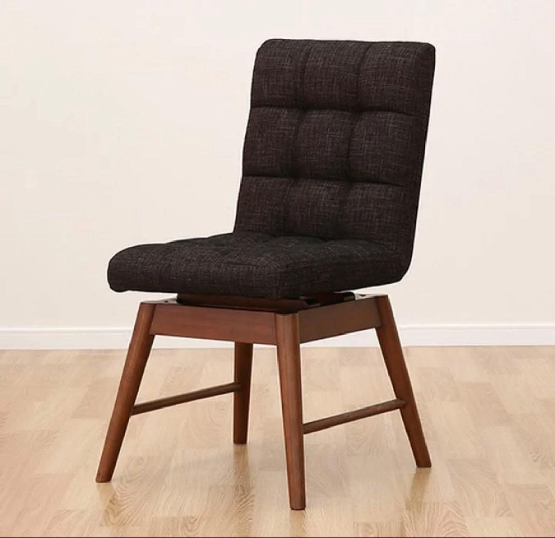 (送料込み)【ニトリ　回転式ダイニングチェアライジング　ミドルブラウン】