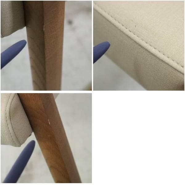 カリモク家具 ダイニングチェア 肘無し 合皮 ベージュ系 WU5305 日本製2