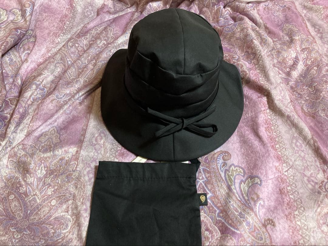 ♪ヘレンカミンスキー リボン付きハット ELVIA 黒色 新品未使用品！保存袋付