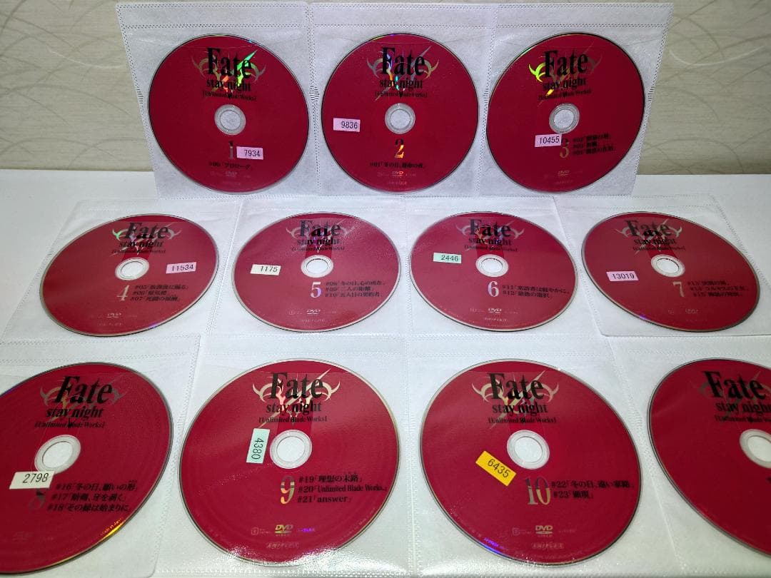 Fate stay night UBW　全巻セット　DVD11枚　ディスクのみ