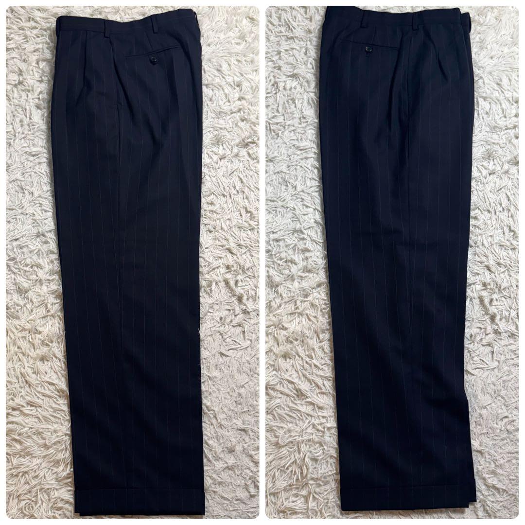 90s ポロバイラルフローレン ビンテージスーツセットアップ　ストライプ　AB6