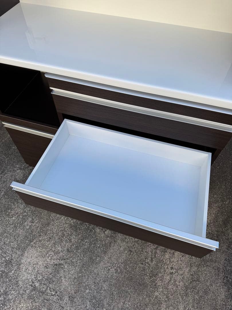 松田家具　食器棚　キッチン収納　1180 Nクラッチ　ダーク