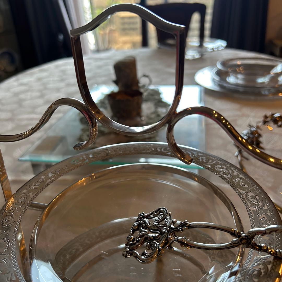 ケーキスタンド　シルバー製