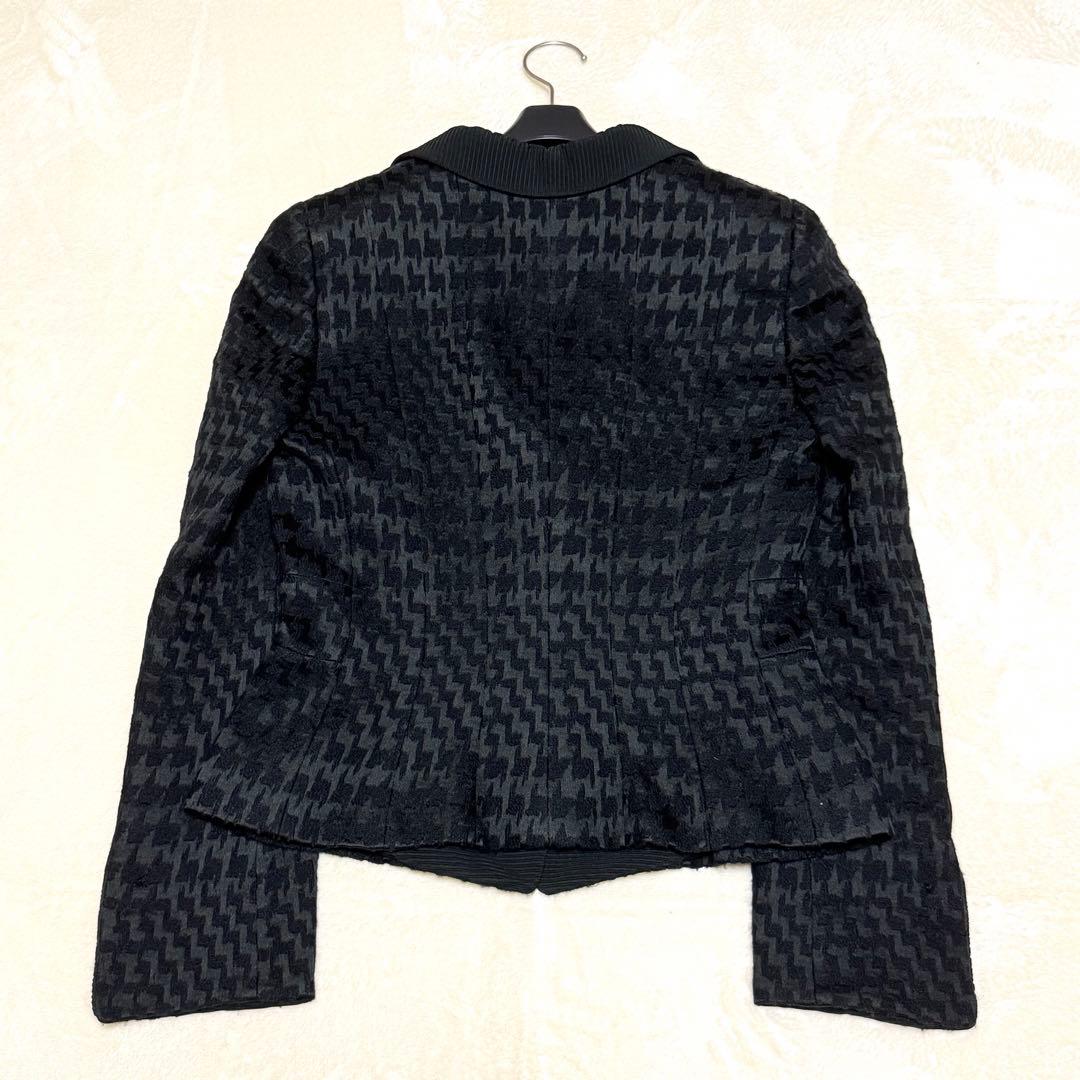 美品 ジョルジオアルマーニ テーラードジャケット ベロア シングル 黒