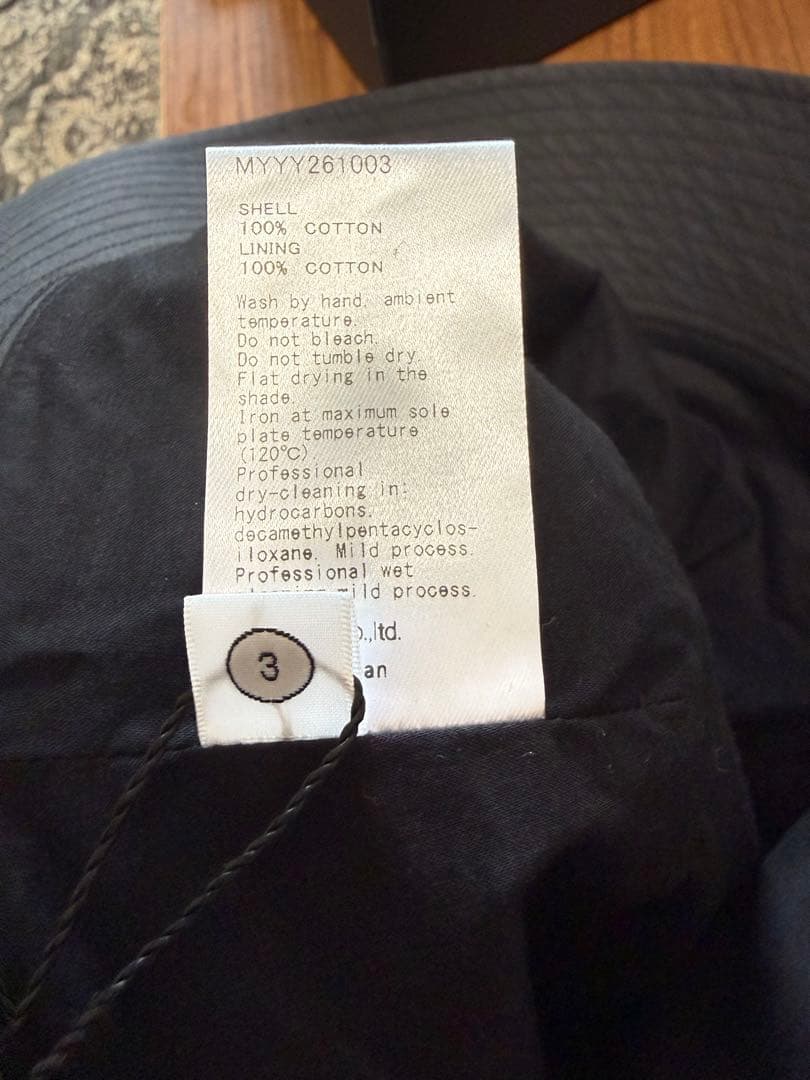 kijimatakayuki 26ss ハット　ブラック　サイズ3 新品未使用