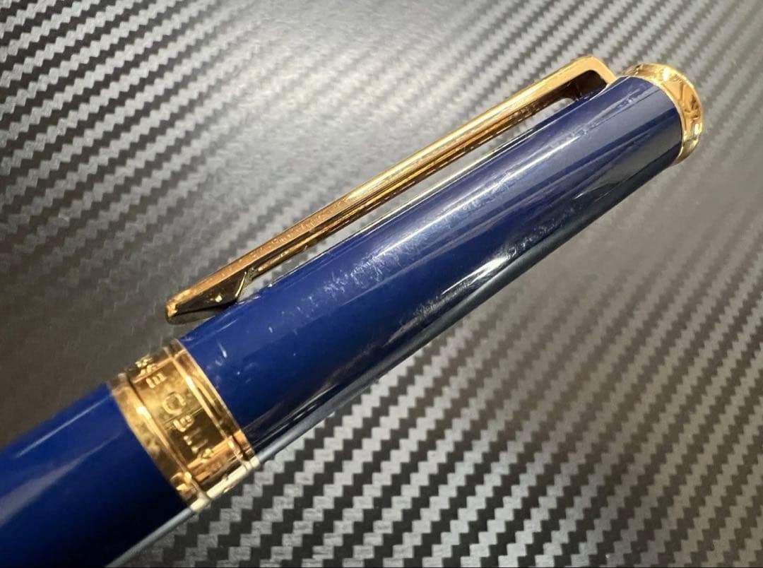 極美品 モンブラン ノブレス F 細字 オブリージュ ダークブルー 万年筆