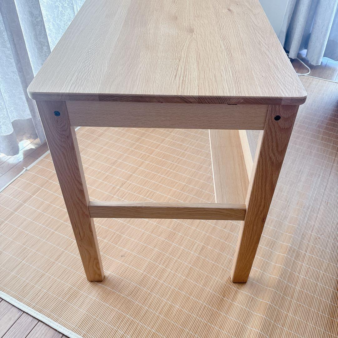 My様リクエスト品】無印良品 MUJI 無垢材 木製デスク オーク材 事務 学習