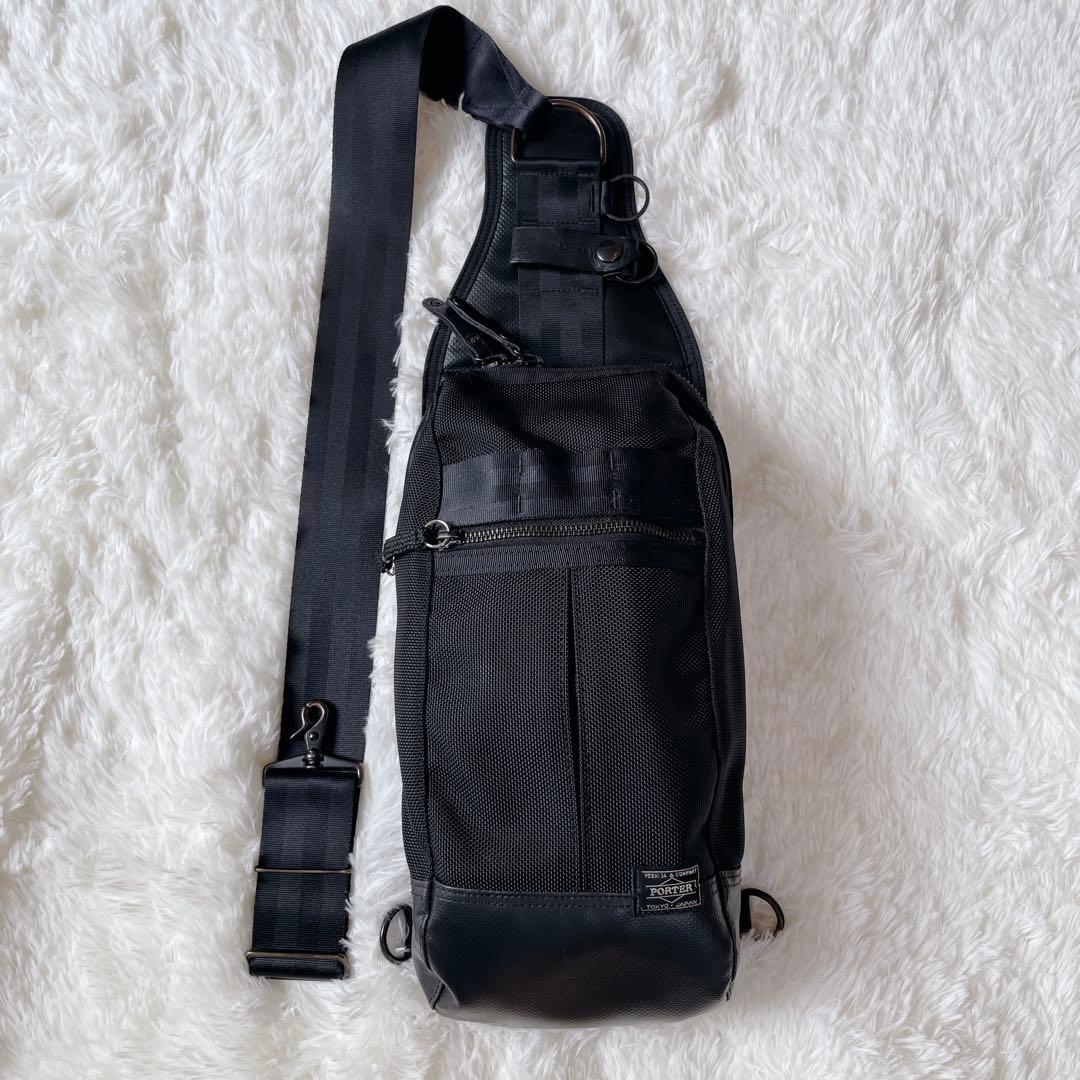 【完売品】✨美品✨ポーター HEAT ワンショルダー ボディバッグ ブラック