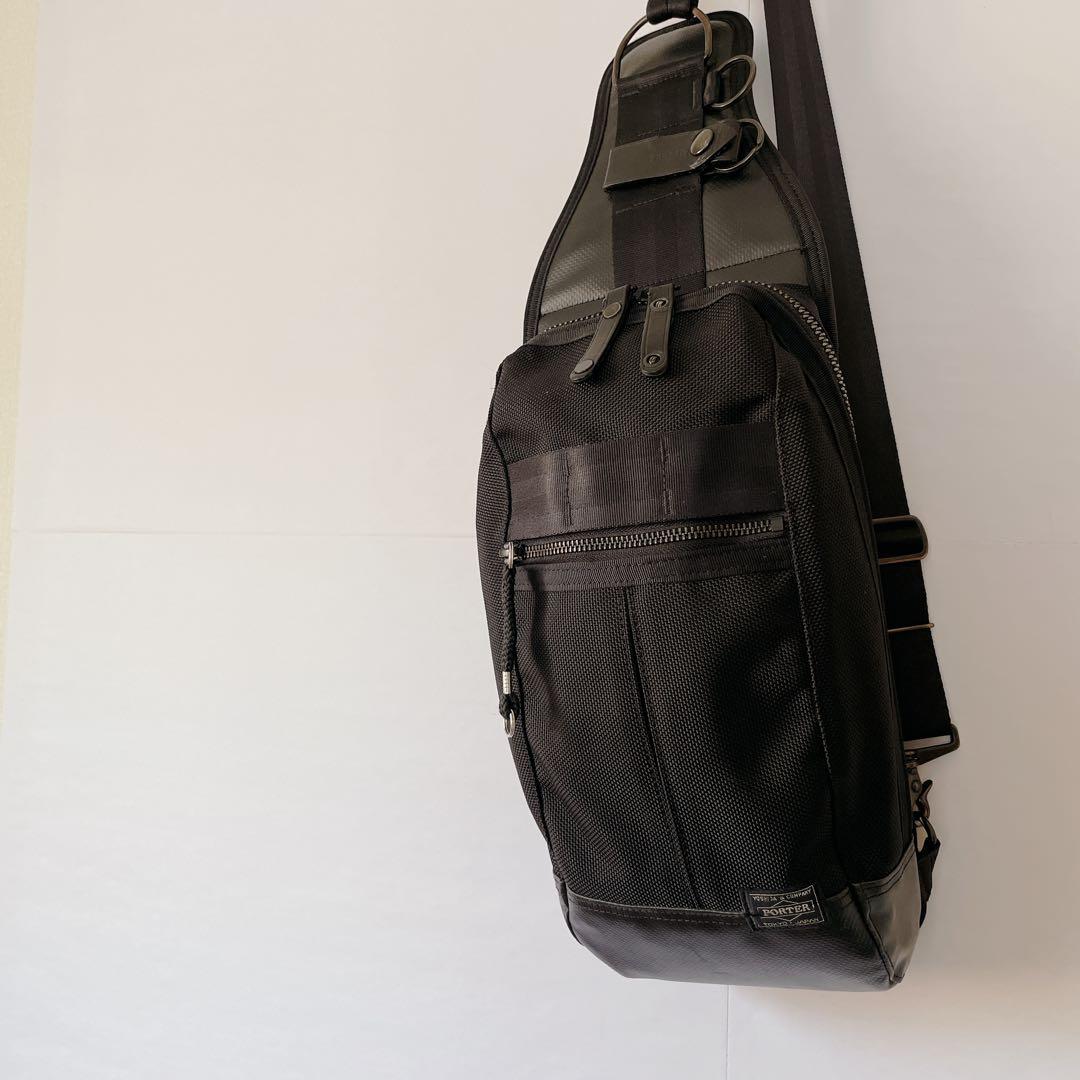 【完売品】✨美品✨ポーター HEAT ワンショルダー ボディバッグ ブラック