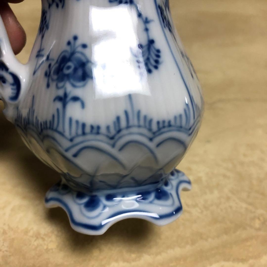 ロイヤルコペンハーゲン　ブルーフルーテッド フルレース　　クリームピッチャー