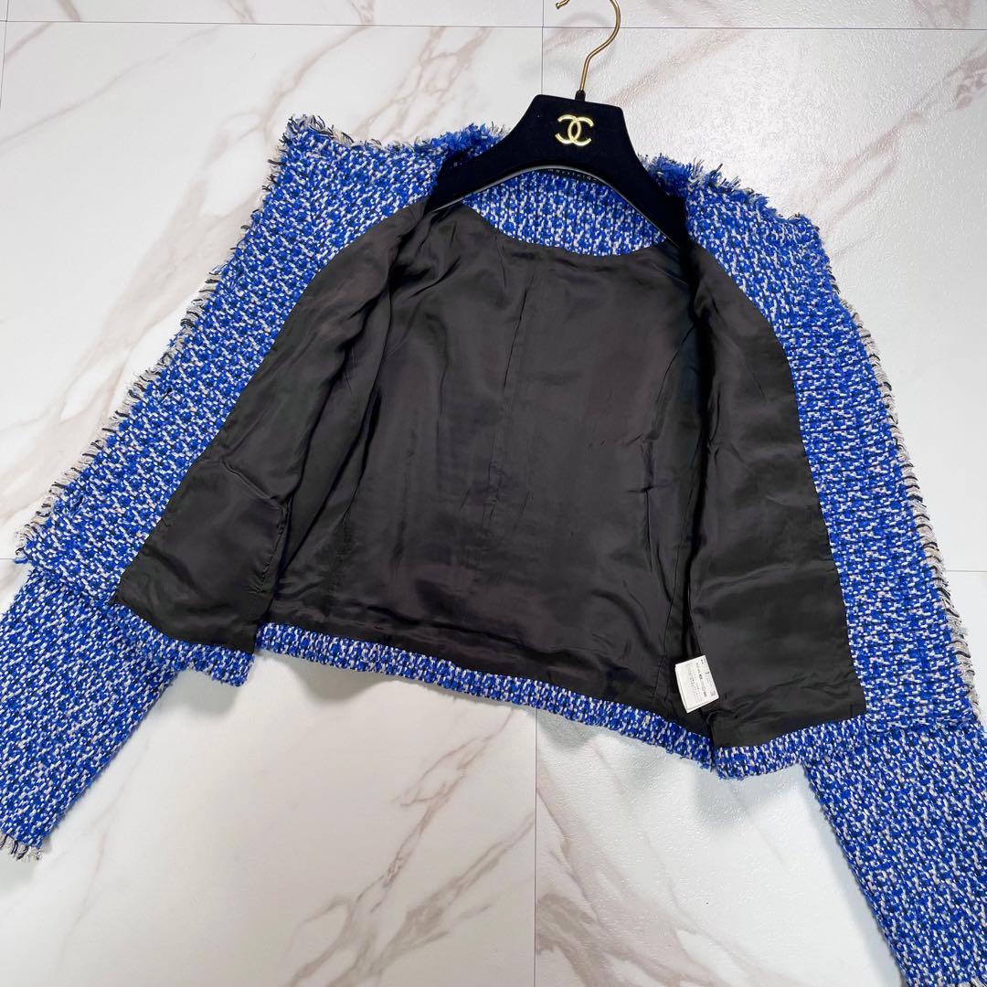 23AW✨マルティニーク ミックスツイードショートジャケット 金ボタン ラメ