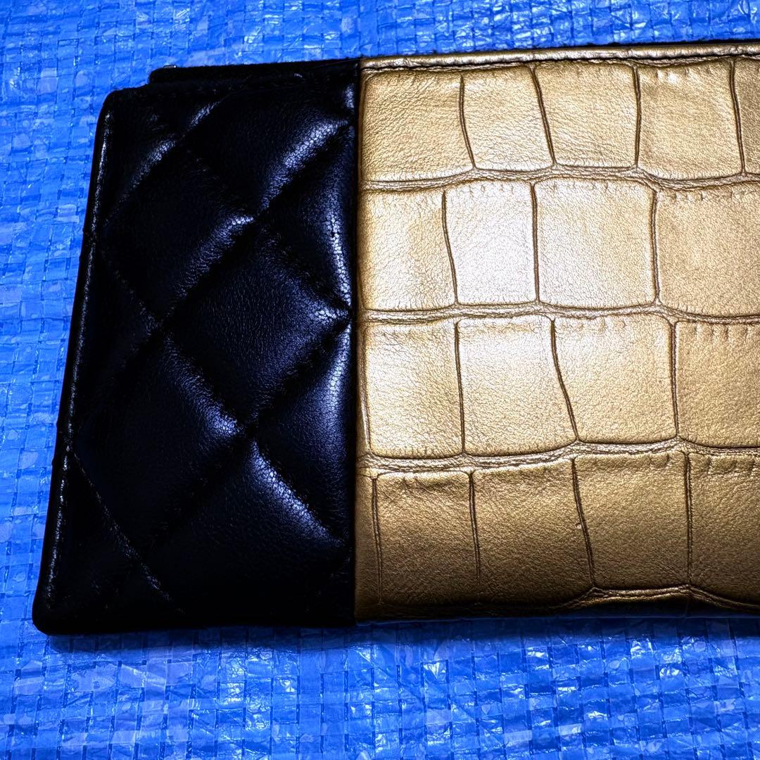 CHANEL⬛︎ウォレット⬛︎長財布⬛︎クロコ型押し⬛︎キルティング⬛︎レザー⬛︎ブラック