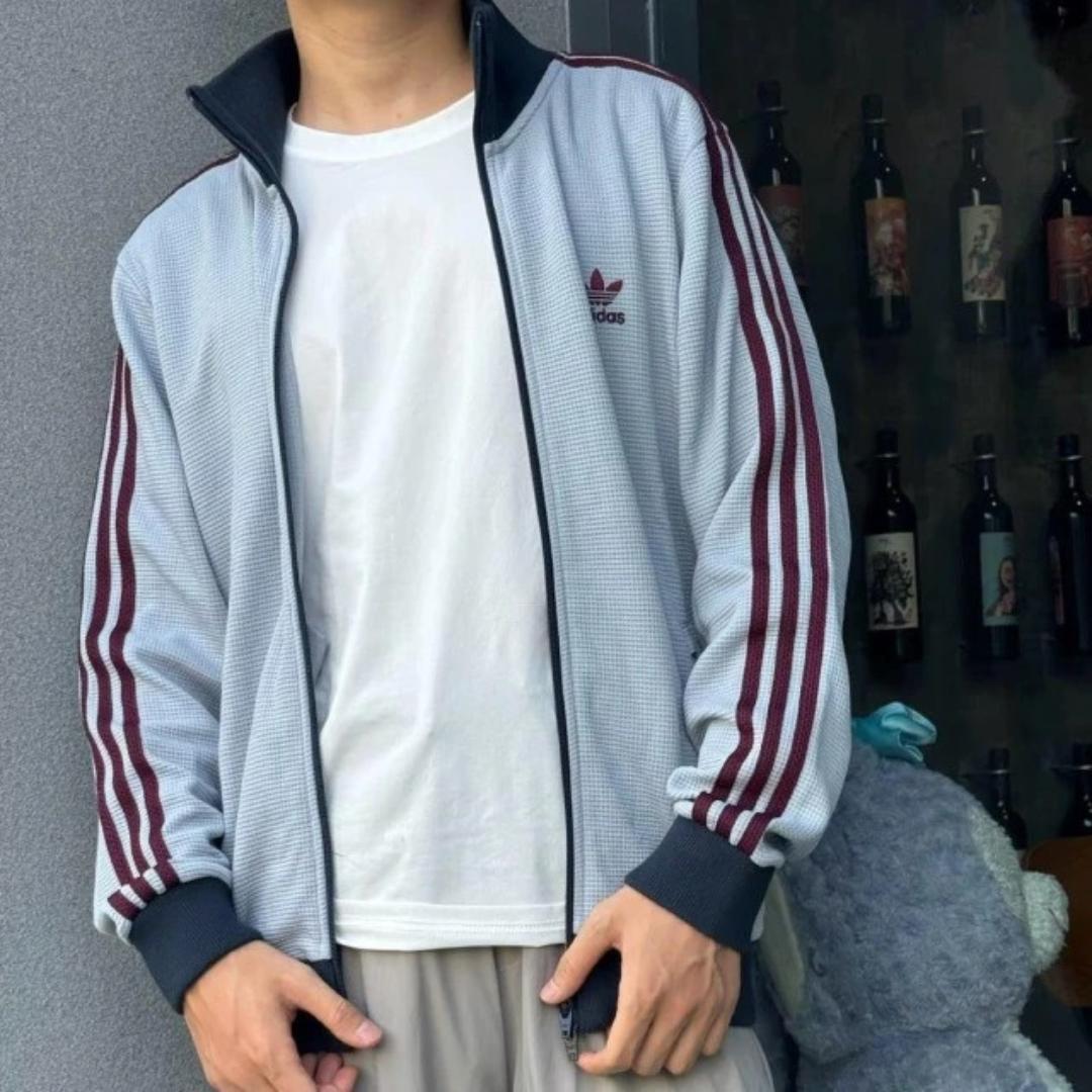 週末セール　韓国　XL　adidas トラックトップ ワッフル アディカラー