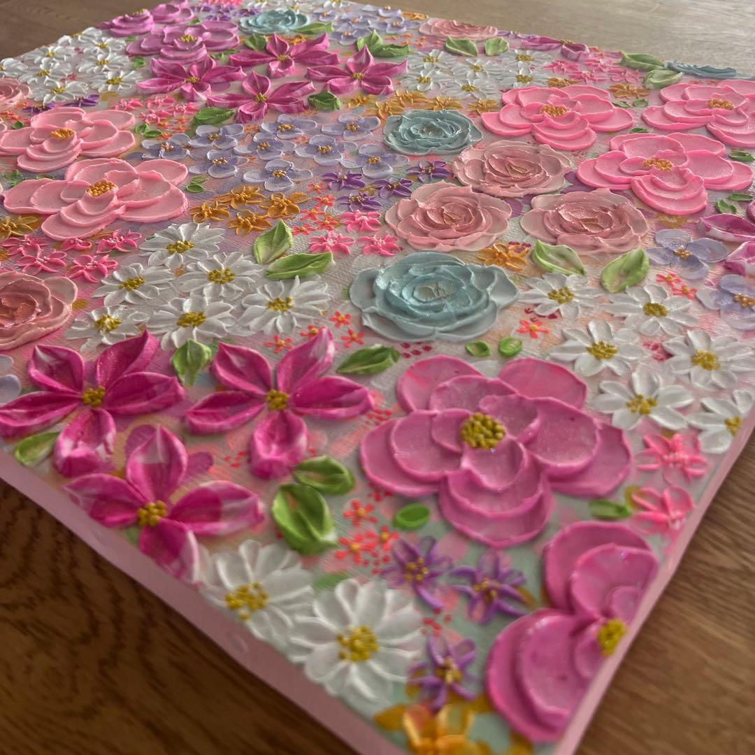 テクスチャーアート　ボタニカル フラワーアート 花図鑑 フランフラン